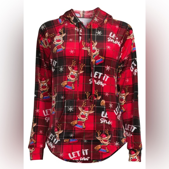 Plush Pullover Holiday Hoodie - Picture 1 of 4